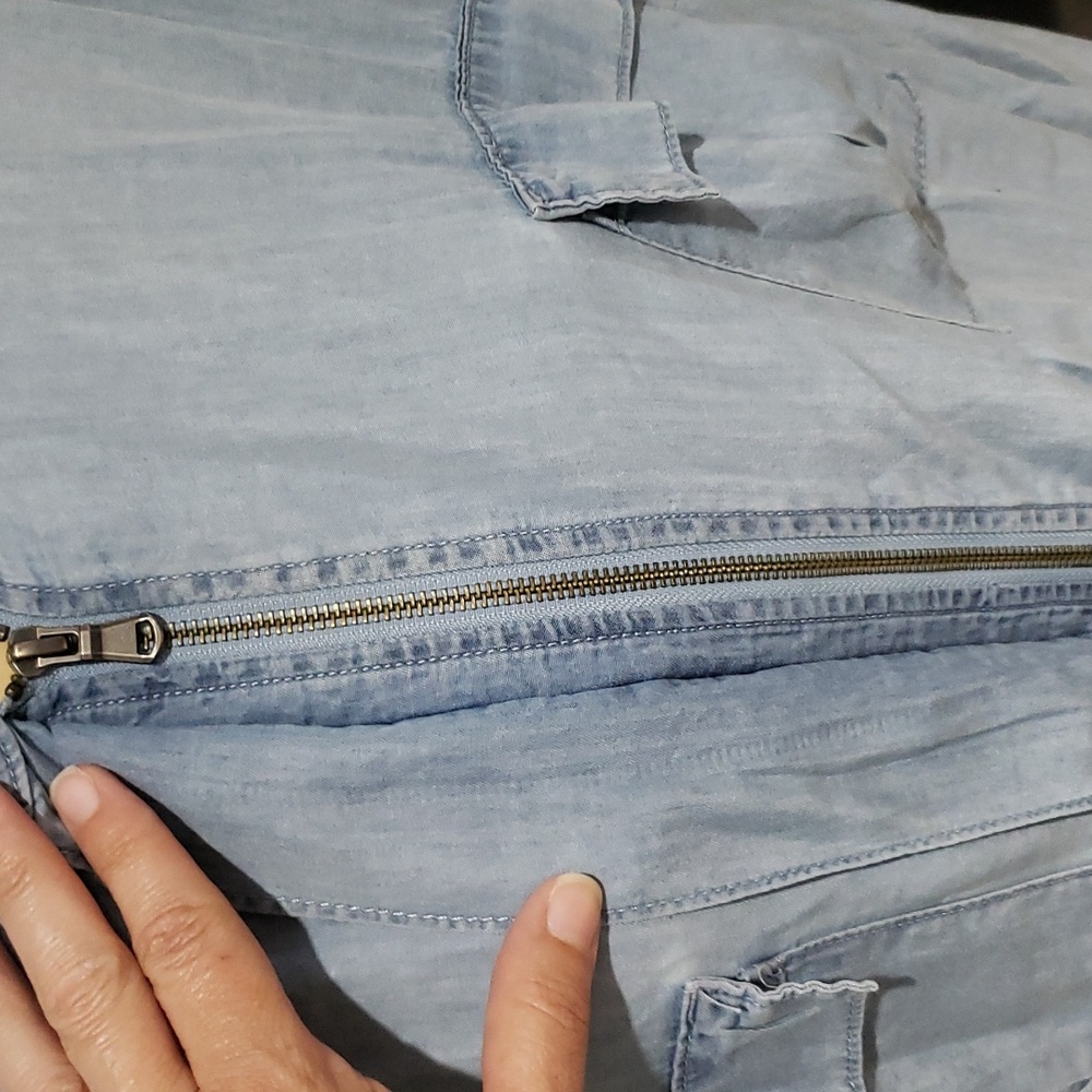 Ava & Viv Lyocell Chambray Shacket Sz 4x - image 4